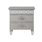 ACME Varian Nightstand, Silver & Mirrored Finish FredCo
