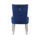 ACME Varian Side Chair (1Pc), Blue & Antique Platinum FredCo