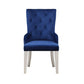 ACME Varian Side Chair (1Pc), Blue & Antique Platinum FredCo