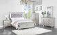 ACME Varian Twin Bed, Gray Velvet, Silver & Mirrored Finish FredCo