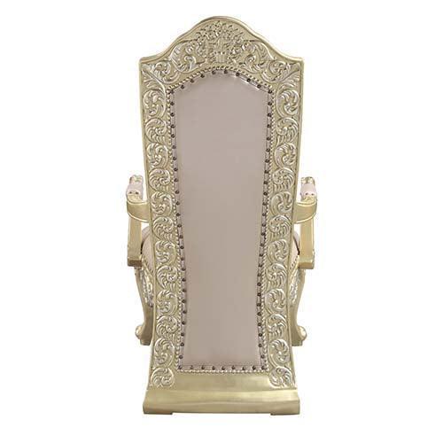 ACME Vatican Arm Chair (1Pc/1Ctn), PU & Champagne Silver Finish FredCo