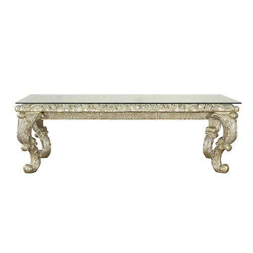 ACME Vatican Dining Table, Champagne Silver Finish FredCo