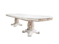 ACME Vendom Dining Table w/Double Pedestal, Antique Pearl Finish FredCo