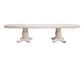 ACME Vendom Dining Table w/Double Pedestal, Antique Pearl Finish FredCo