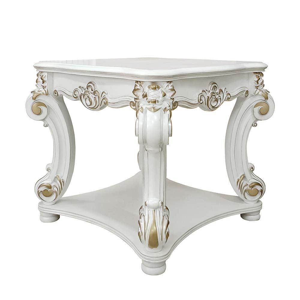 ACME Vendom End table, Antique Pearl Finish FredCo