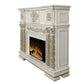 ACME Vendom Fireplace, Antique Pearl Finish FredCo