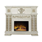 ACME Vendom Fireplace, Antique Pearl Finish FredCo