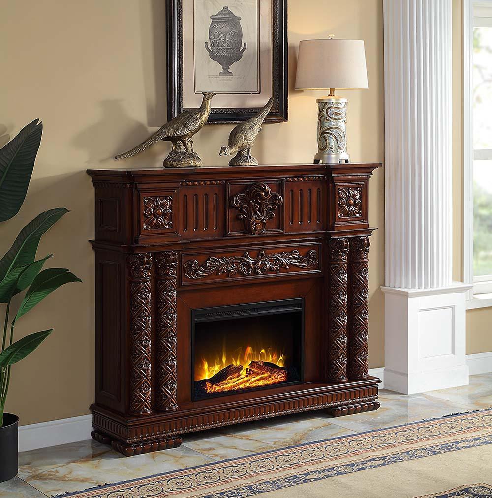 ACME Vendom Fireplace, Cherry Finish FredCo