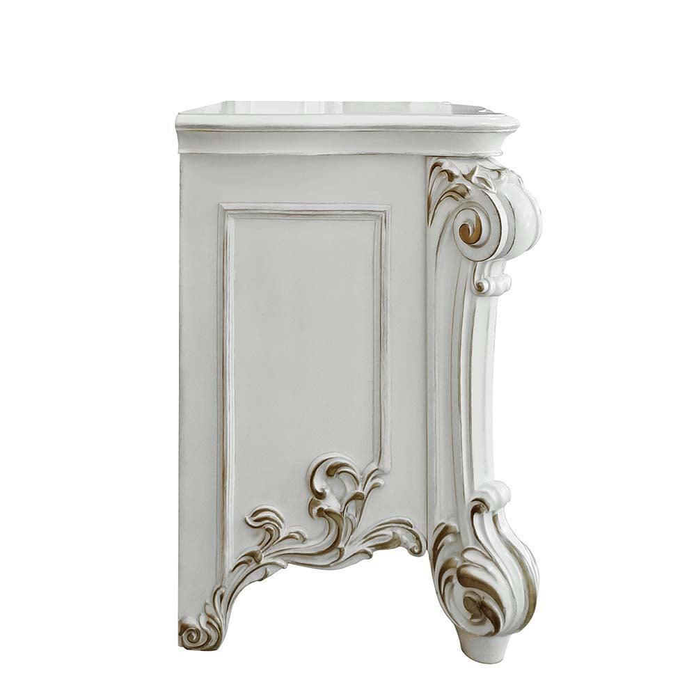 ACME Vendom Nightstand, Antique Pearl Finish FredCo