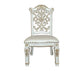 ACME Vendom Side Chair(Set-2), PU & Antique Pearl Finish 1 FredCo
