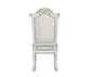 ACME Vendom Side Chair(Set-2), PU & Antique Pearl Finish FredCo