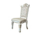 ACME Vendom Side Chair(Set-2), PU & Antique Pearl Finish FredCo