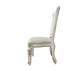ACME Vendom Side Chair(Set-2), PU & Antique Pearl Finish FredCo