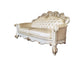 ACME Vendom Sofa w/5 Pillows, Champagne PU & Antique Pearl Finsih FredCo