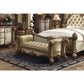 ACME Vendome Bench, Bone PU & Gold Patina FredCo