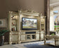 ACME Vendome II Entertainment Center, Gold Patina & Bone 91310 FredCo