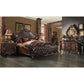ACME Versailles California King Bed, 2-Tone Dark Brown PU & Cherry Oak 21114CK FredCo