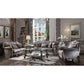 ACME Versailles Chair w/1 Pillows, Velvet & Antique Platinum FredCo