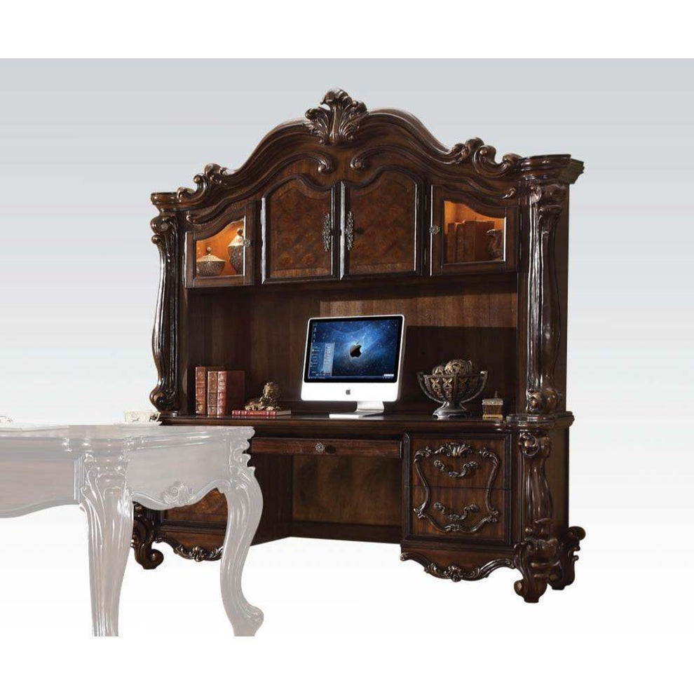 Acme Computer Desk ACME Versailles Computer Desk & Hutch, Cherry Oak 92284
