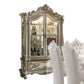 ACME Versailles Curio Cabinet, Bone White 61153 FredCo