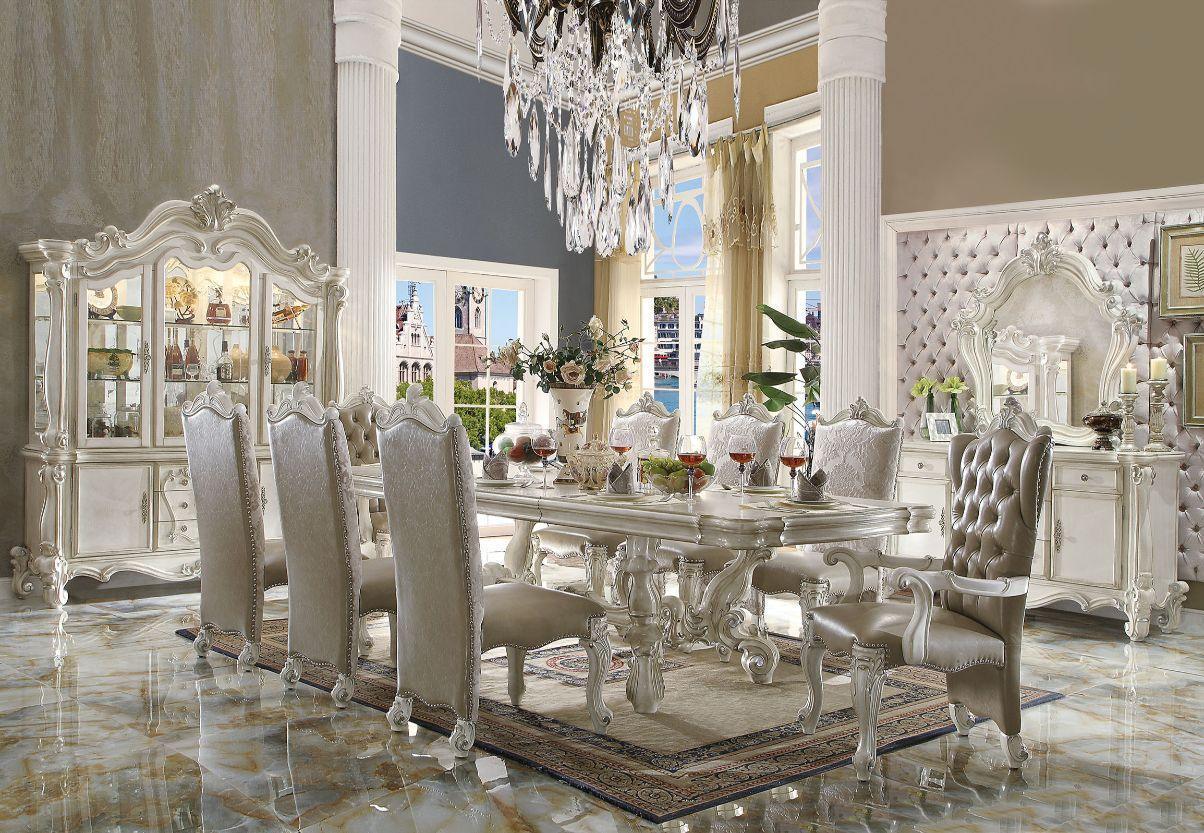 ACME Versailles Dining Table, Bone White 61130 FredCo