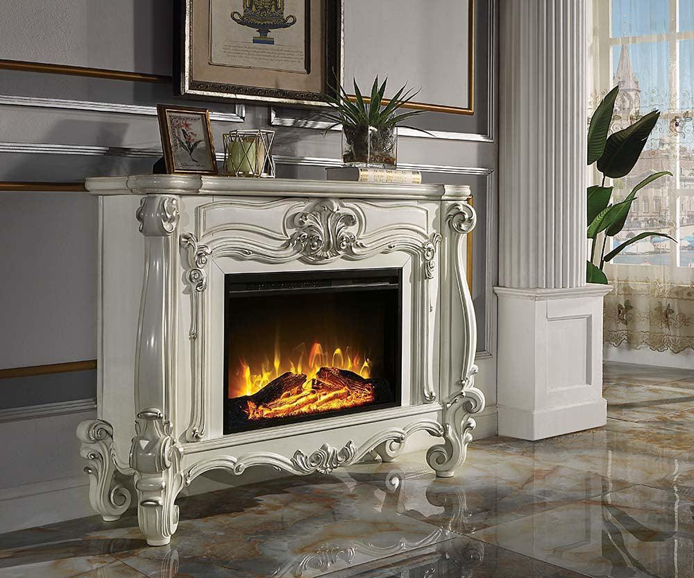 ACME Versailles Fireplace, Bone White Finish FredCo