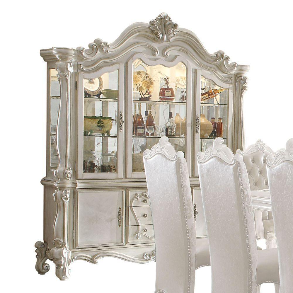 ACME Versailles Hutch & Buffet, Bone White 61134 FredCo