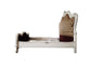 ACME Versailles II Queen Bed, Vintage Gray PU & Bone White Finsih FredCo