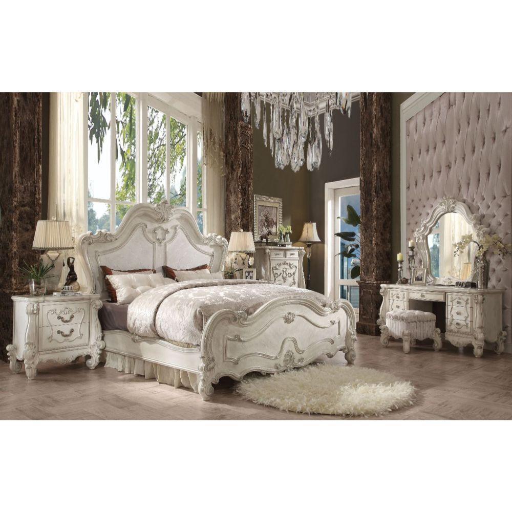 ACME Versailles Queen Bed, Bone White 21760Q FredCo