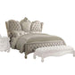 ACME Versailles Queen Bed, Ivory Fabric & Bone White 21130Q FredCo