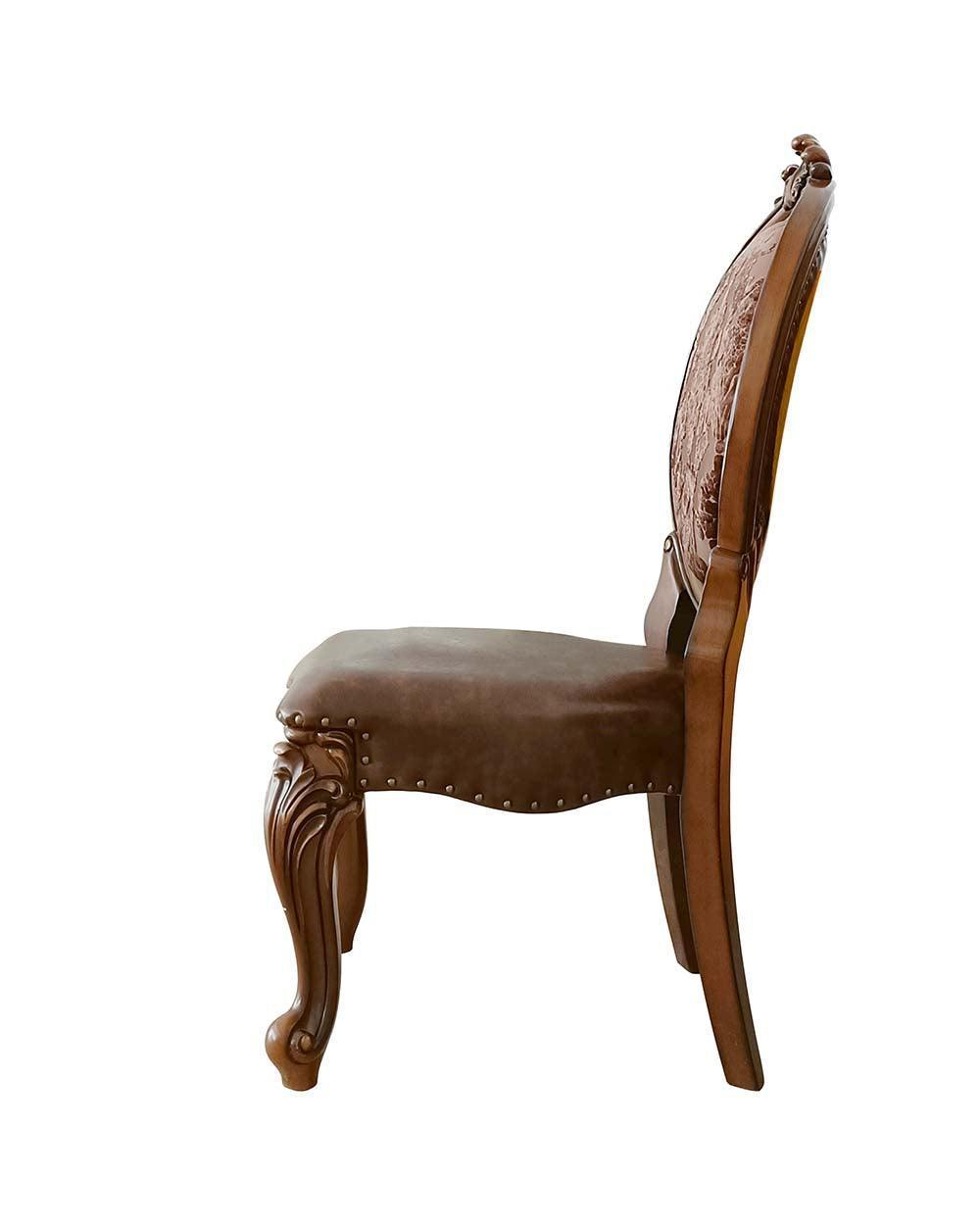 ACME Versailles Side Chair (Set-2), Cherry Finish FredCo