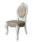 ACME Versailles Side Chair (Set-2), PU & Bone White Finsih FredCo
