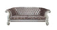 ACME Versailles Sofa w/7 Pillows, Ivory Fabric & Bone White Finish FredCo
