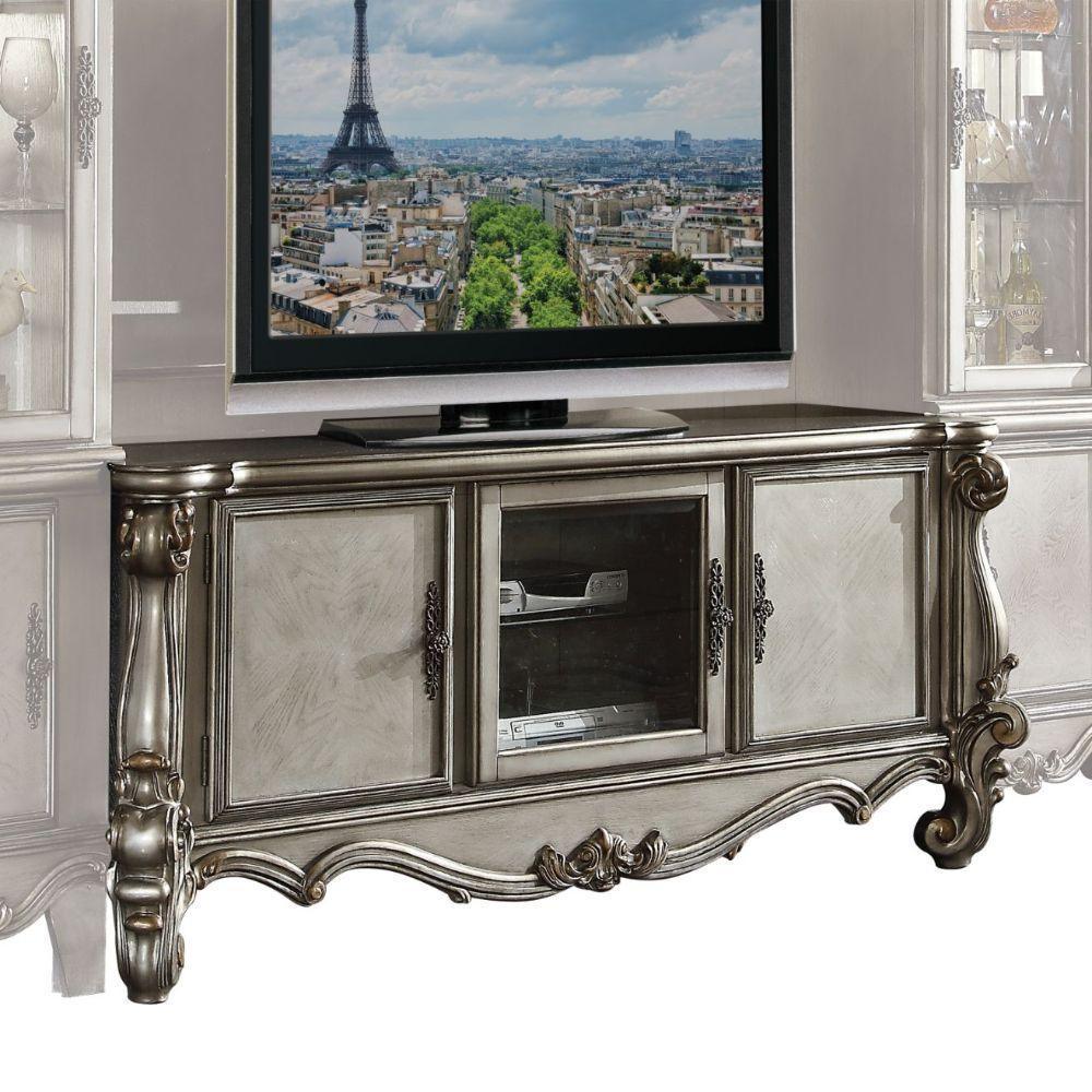 ACME Versailles TV Console, Antique Platinum (For Flat Screens TV's up to 72 Inches) FredCo