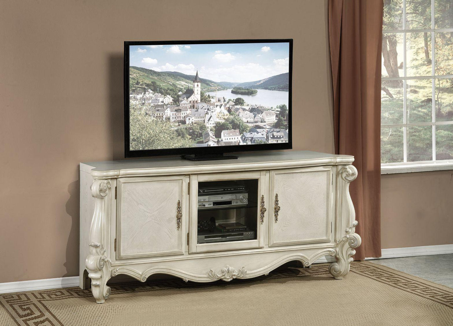 ACME Versailles TV Console, Bone White FredCo