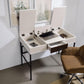 ACME Verster Built-in USB Port Writing Desk, Natural & Black Finish FredCo