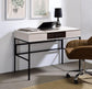 ACME Verster Built-in USB Port Writing Desk, Natural & Black Finish FredCo