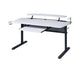 ACME Vildre Gaming Table w/USB Port, Black & White Finish FredCo