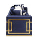 ACME Virrux Sofa w/6Pillows, Blue Velvet & Gold Finish FredCo