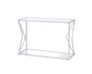 ACME Virtue Sofa Table, Clear Glass & Chrome Finish FredCo