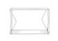 ACME Virtue Sofa Table, Clear Glass & Chrome Finish FredCo