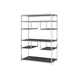 ACME Vonara Bookshelf, Rustic Gray Oak & Chrome FredCo