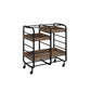 ACME Vorrik Serving Cart, Black & Walnut FredCo