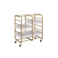 ACME Vorrik Serving Cart, Gold & White-Washed FredCo