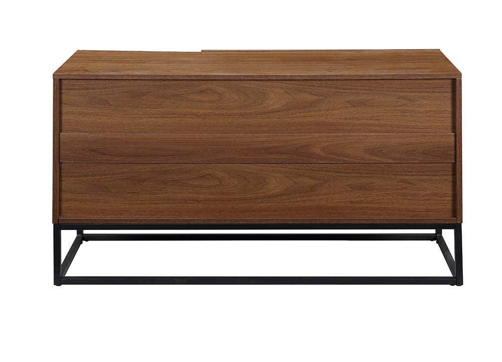 ACME Walden Console Table, Walnut & Black Finish FredCo