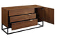 ACME Walden Console Table, Walnut & Black Finish FredCo