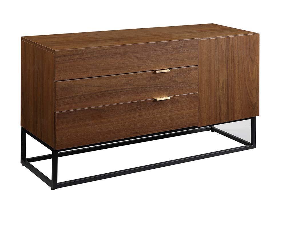 ACME Walden Console Table, Walnut & Black Finish FredCo