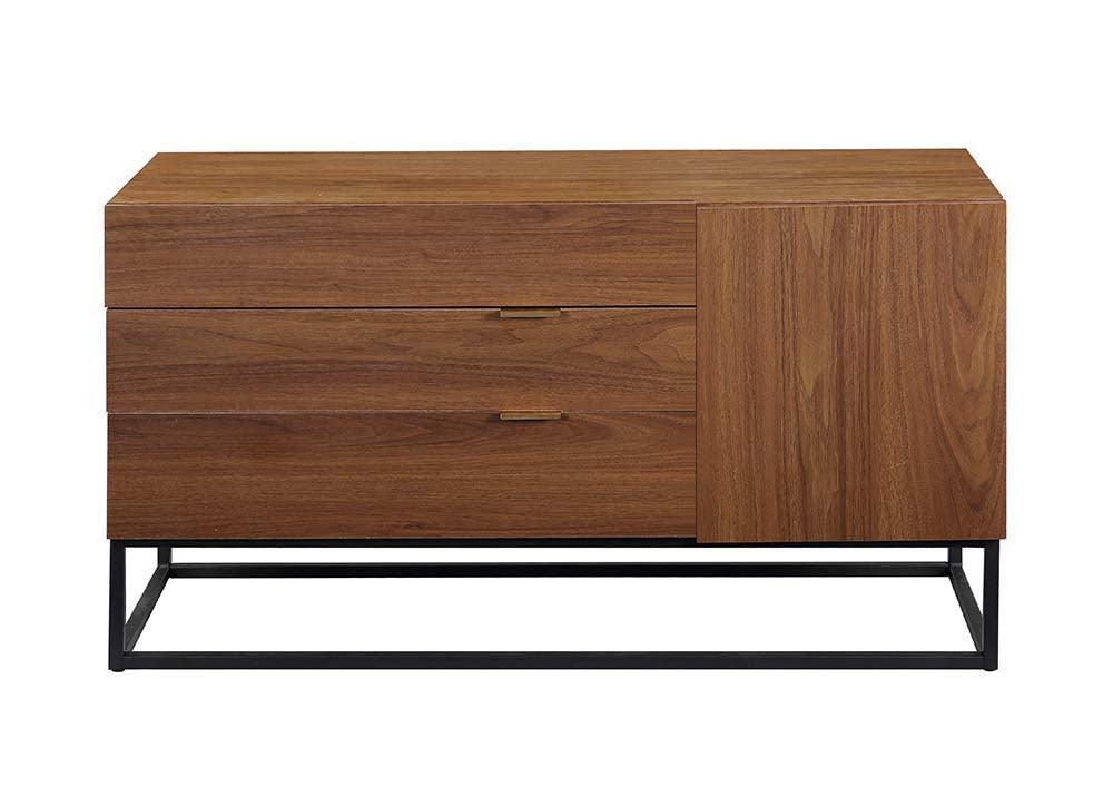 ACME Walden Console Table, Walnut & Black Finish FredCo