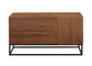 ACME Walden Console Table, Walnut & Black Finish FredCo