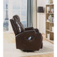 ACME Waterlily Rocker Recliner w/Swivel (Motion), Brown PU FredCo